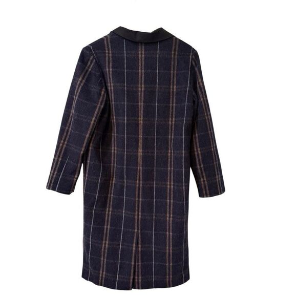 Amour Vert Kaylyn Wool Blend Plaid Coat Size XS  Preppy Old Money NWT - Picture 3 of 12